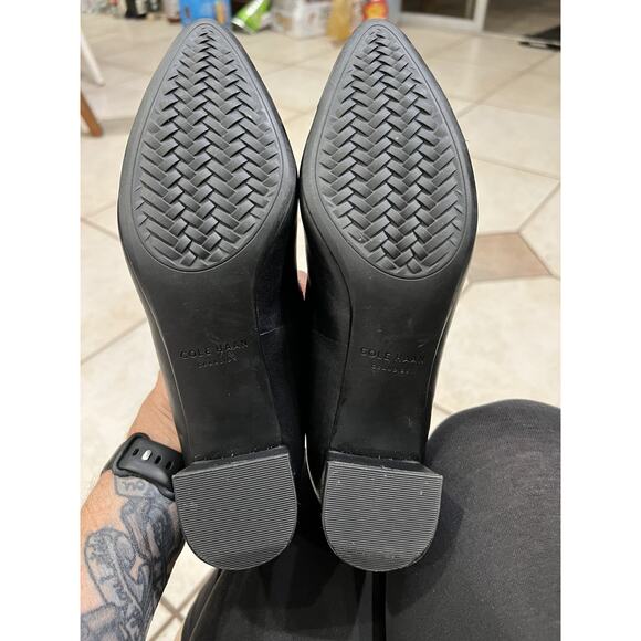 Coke Haan Black Go-to Block Heel Pumps Sz 6.5 - Picture 6 of 8
